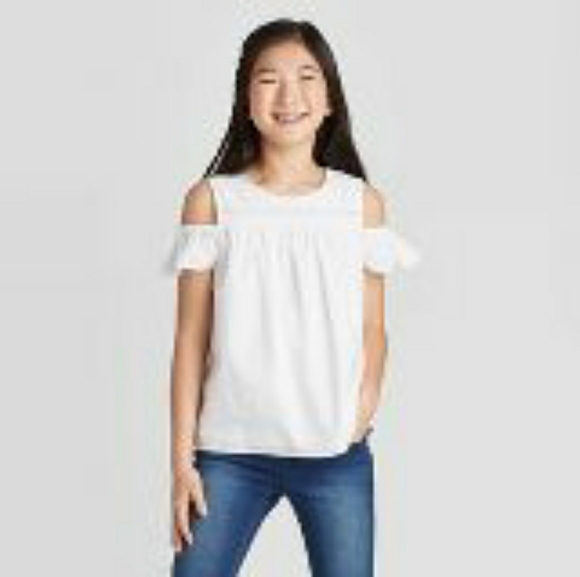 Cat & Jack Other - Girls Cat & Jack Cold Shoulder Blouse Sz XL